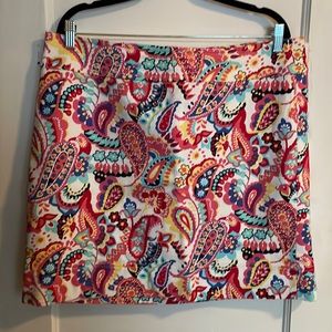 Talbots multi color skirt